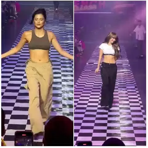 Models on Checkered Runway