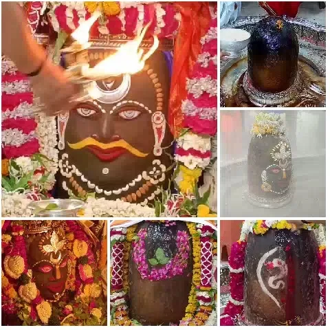 Decorated Religious Statues and Flame