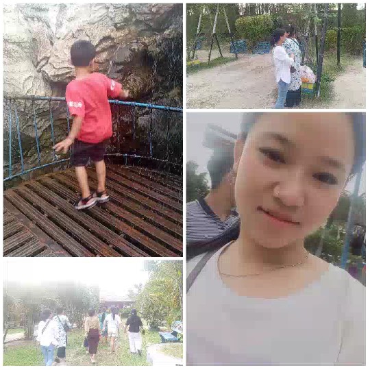Child Walking and People in Garden