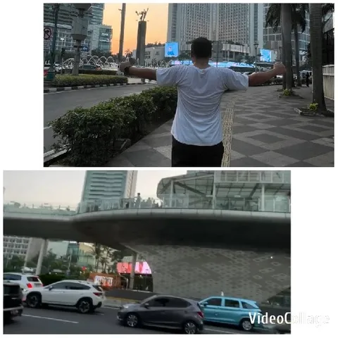 Person with Arms Outstretched Outdoors