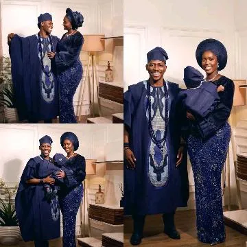 Couple in Matching Traditional Attire