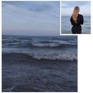 Calm Ocean Waves and Seaside View