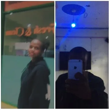 Blurry Figure and Selfie in Room