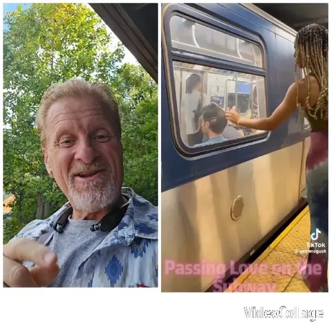 Smiling Man and Subway Woman