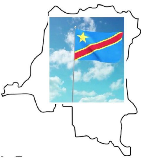Flag and Map of Congo
