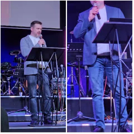 Man Speaking on Stage