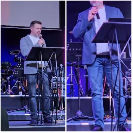 Man Speaking on Stage