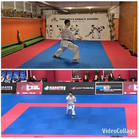 Karate Stance in Dojo