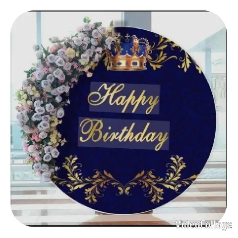 Elegant Birthday Backdrop with Flowers