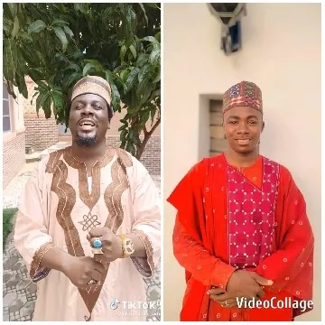 Two Smiling Individuals in Attire