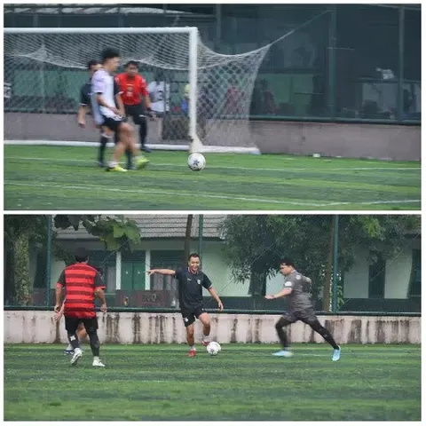 Soccer Players Near Goal and Field