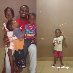 Smiling Family and Cheerful Child