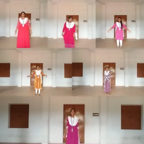 Traditional Indian Attire in Indoor Setting