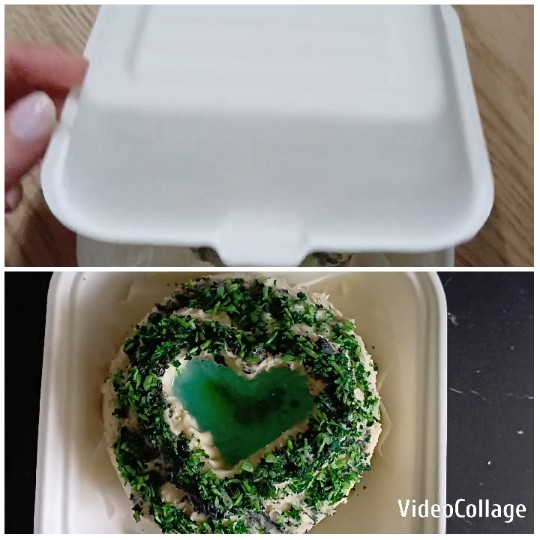 Take-Out Container Opening Food Inside