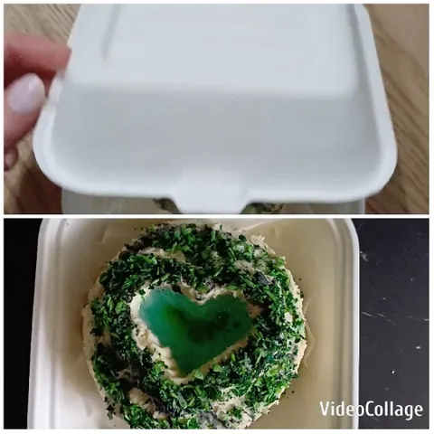 Take-Out Container Opening Food Inside