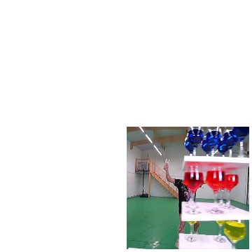 Basketball Game with Colorful Glasses