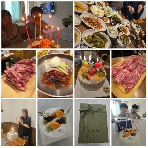 Celebration with Cake and Food