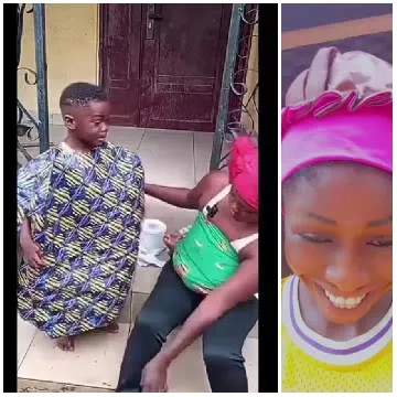 Child and Adult Interacting Outside