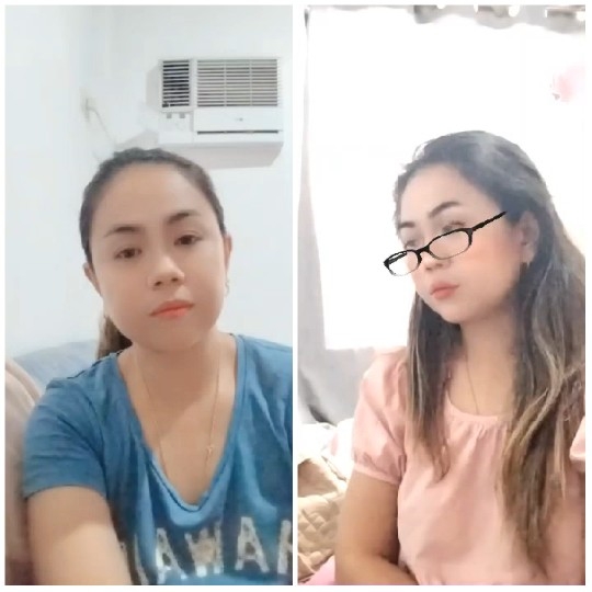 Woman's Outfit Comparison Indoors