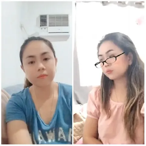 Woman's Outfit Comparison Indoors