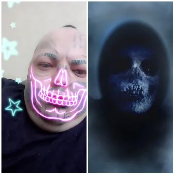 Neon Skull Filter and Illustration