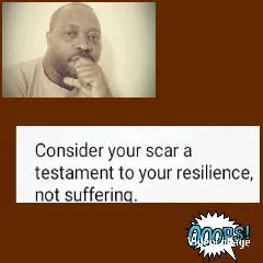 Thoughtful Man with Resilience Quote