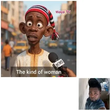 Animated Character with News Microphone