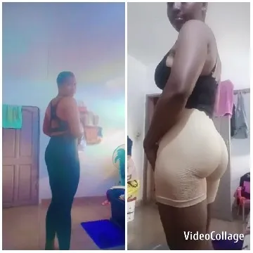 Person Working Out in Two Outfits