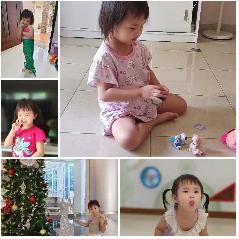 Child Playing and Celebrating