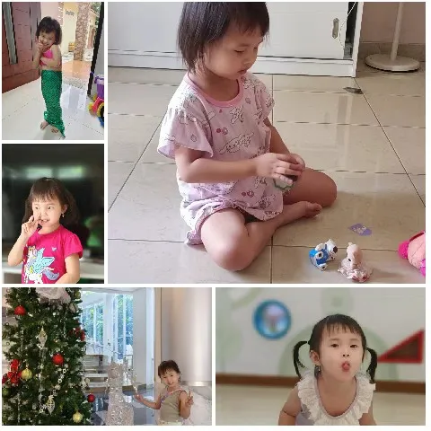 Child Playing and Celebrating