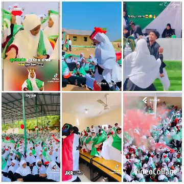 Celebration with White Headscarves