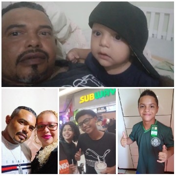 Man with Child and Friends at Subway