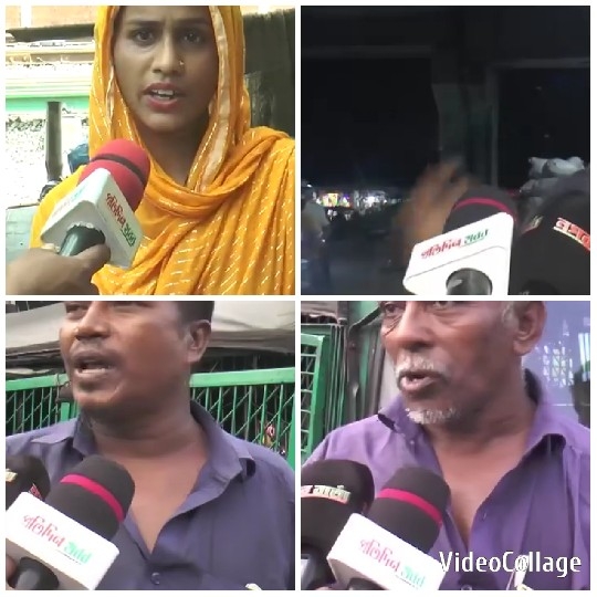 Interview in Blurred Street Scene