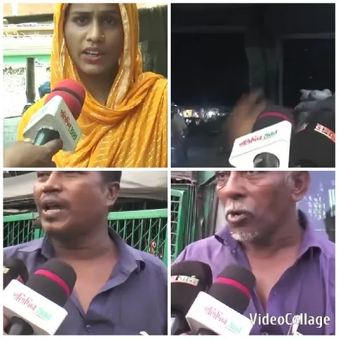 Interview in Blurred Street Scene