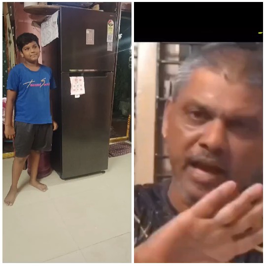 Young Person at Home Refrigerator