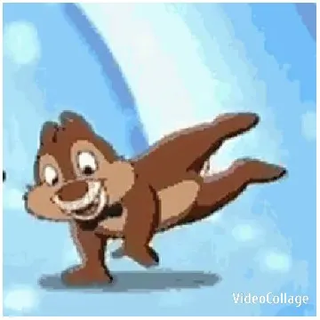 Playful Chipmunk Character on Blue