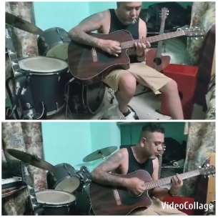 Musician Playing Guitar Indoors
