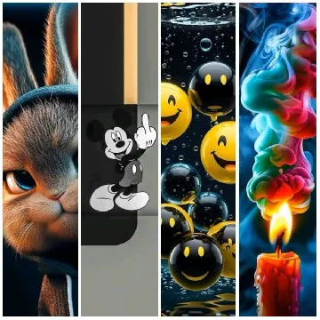 Cartoon Characters and Colorful Smoke