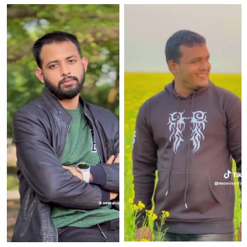 Two Men Smiling Outdoors