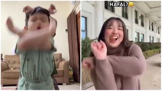 Child and Woman Dancing with Arms