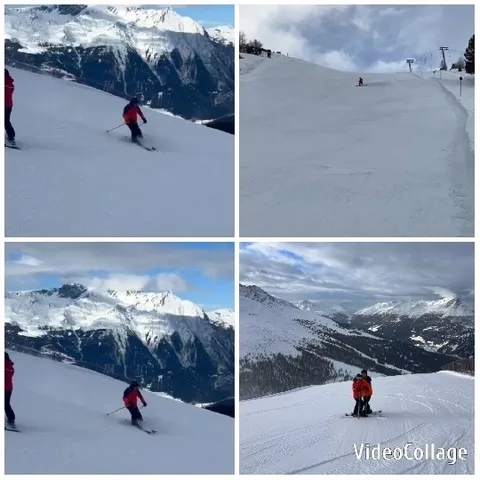 Skiers in Snowy Mountain Scenes