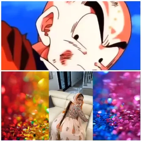 Animated Character and Glitter Close-Ups