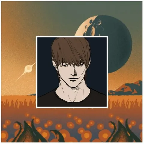 Stylized Person and Landscape Illustration