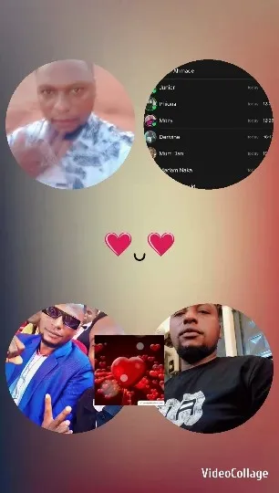 Friends Chatting with Digital Heart Icon
