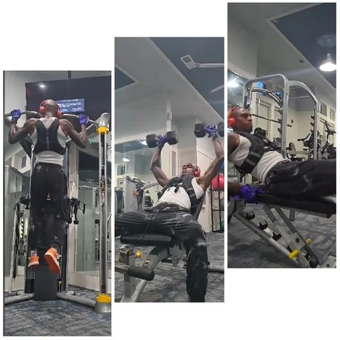Intense Workout Routine in Gym