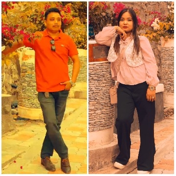 Man and Woman by Stone Wall