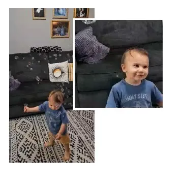 Child Playing in Living Room