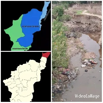Colored and Beige Maps with Waterway
