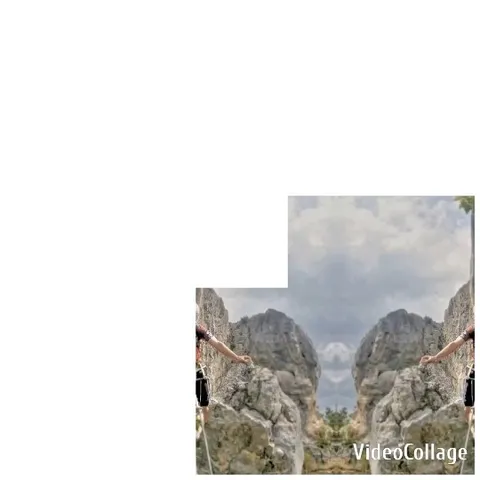 Mirrored Climbers on Rocky Formation