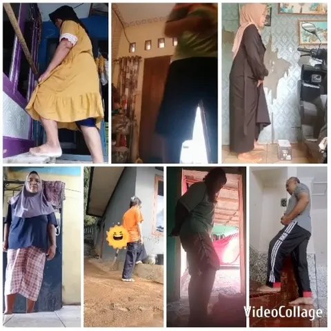 Individuals Stepping In and Out Indoors